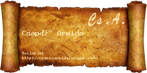 Csapó Armida névjegykártya